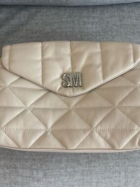 Steve Madden Quilted Leather purse in Cream